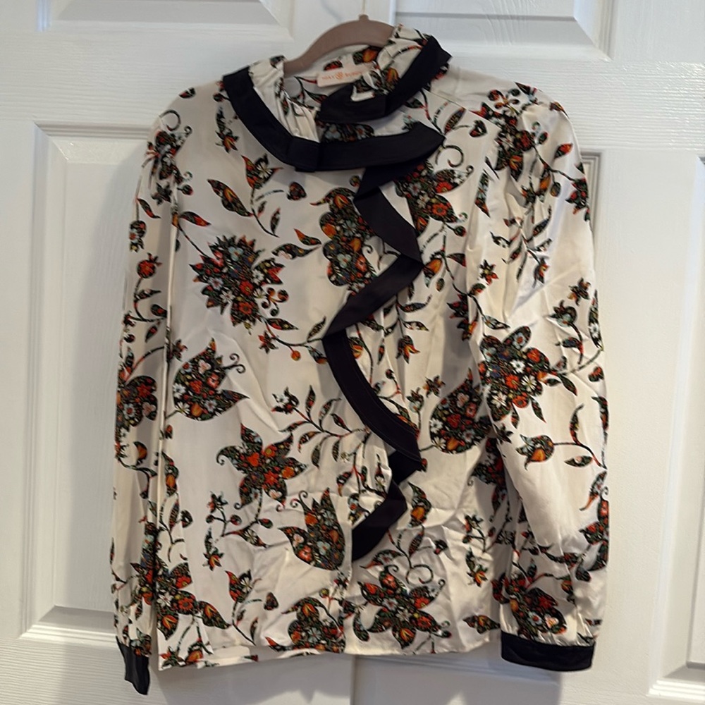 Tory Burch Ruffle Wrap Blouse